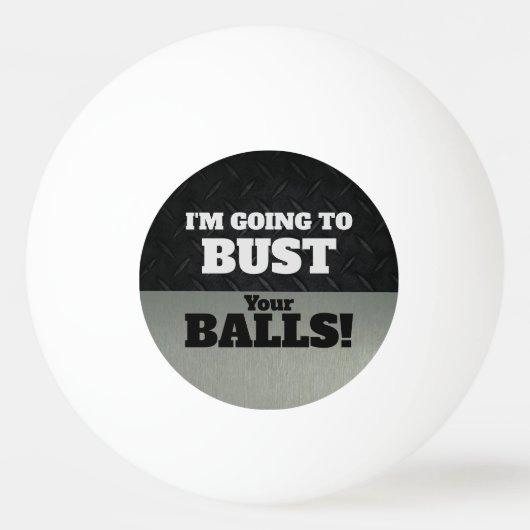 Funny Smack Talk Bust je Balls Game Pingpongbal (Achterkant)