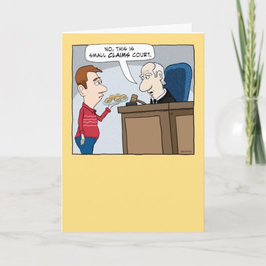 Funny Small Claims Court Judge Birthday Card Kaart (Voorkant)