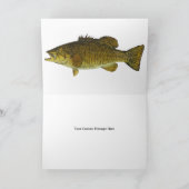 Funny Smallmouth Bass Gevist Pun Christmas Custom Feestdagen Kaart (Binnen)