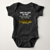Funny Smallmouth Bass Vist papa Romper (Voorkant)