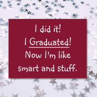 Funny Smart Afstudeerder Graduation Party Invitati