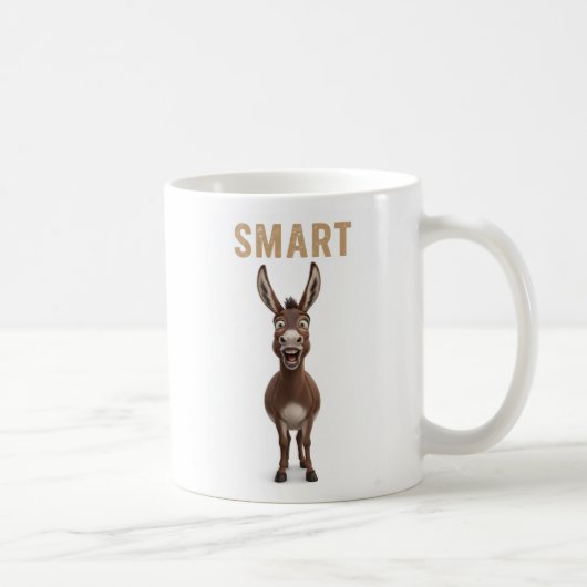 Funny Smart Donkey Mug Koffiemok (Rechts)
