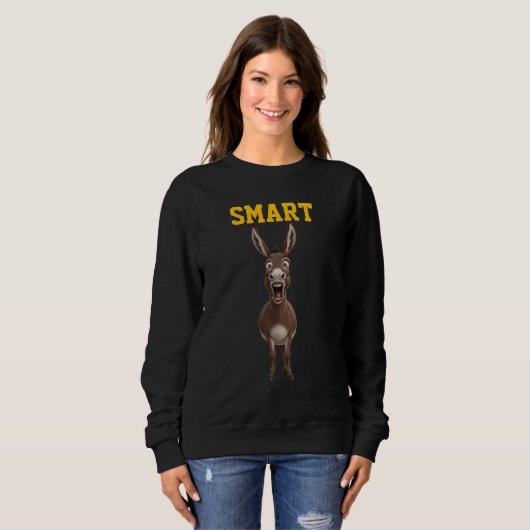 Funny Smart Donkey Sweatshirt (Voorkant volledig)