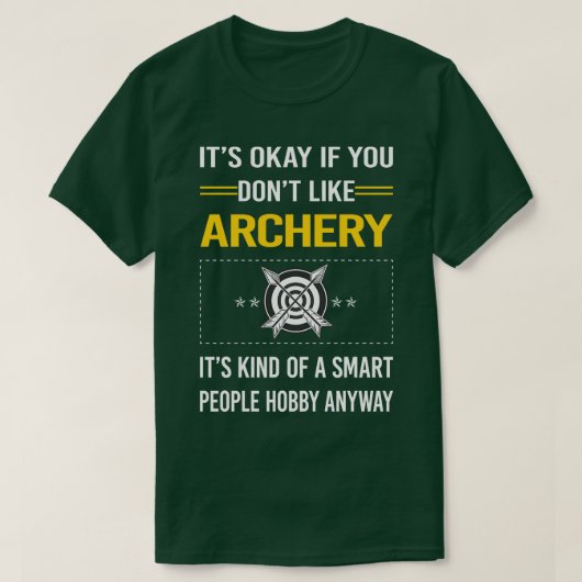Funny Smart People Archery Archer Arrow Arrows Bow T-shirt (Design voorkant)