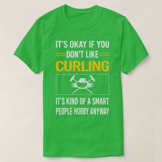 Funny Smart People Curling T-shirt (Design voorkant)