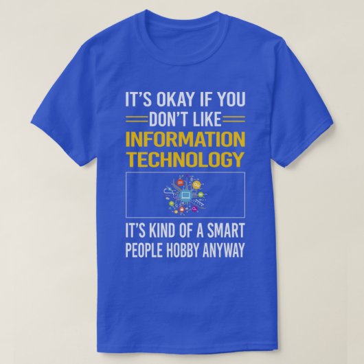 Funny Smart People Information Technology T-shirt (Design voorkant)