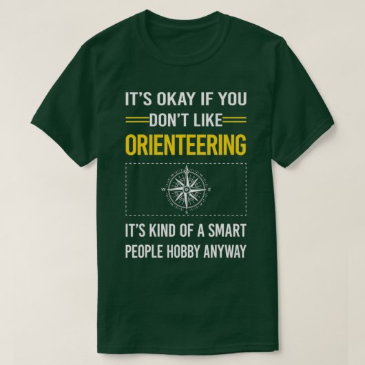 Funny Smart People Orienteering Orienteer Navigati T-shirt (Design voorkant)