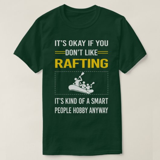 Funny Smart People Rafting T-shirt (Design voorkant)