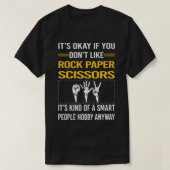 Funny Smart People Rock Paper Scissors T-Shirt (Design voorkant)