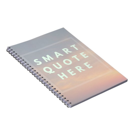 Funny Smart Quote hier Mockup Notitieboek (Rechterzijde)