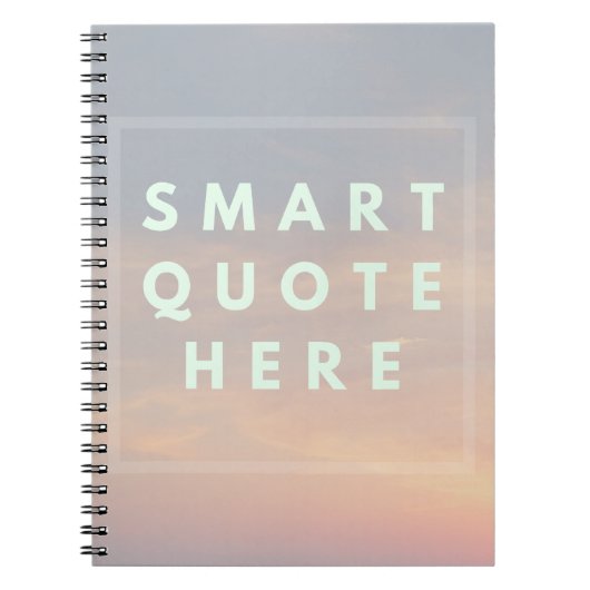 Funny Smart Quote hier Mockup Notitieboek (Voorkant)