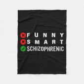 Funny Smart Schizophrenic Schizophrenia Awareness  Fleece Deken (Voorkant)
