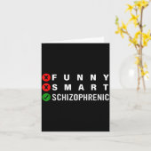 Funny Smart Schizophrenic Schizophrenia Awareness  Kaart (Gele Bloem)