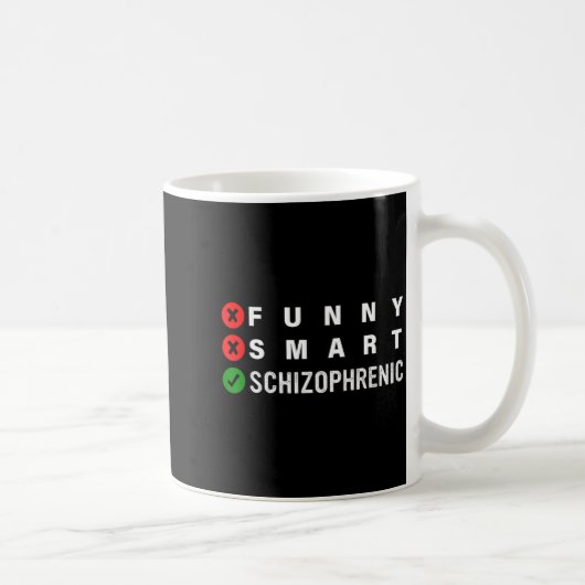 Funny Smart Schizophrenic Schizophrenia Awareness Koffiemok (Rechts)