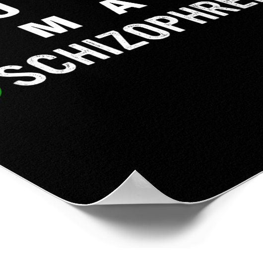 Funny Smart Schizophrenic Schizophrenia Awareness  Poster (Hoek)