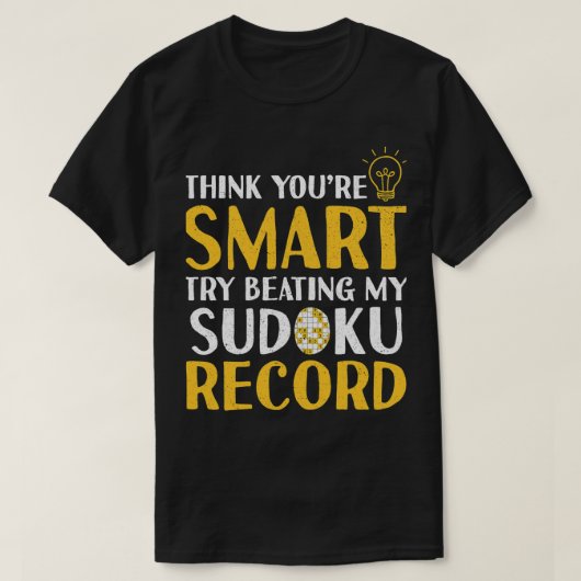 Funny Smart Sudoku Record Sudoku Lovers T-shirt (Design voorkant)