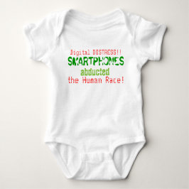 Funny Smartphones Digital Distress Red Green Romper