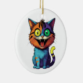Funny - Smile Cat -  Keramisch Ornament (Rechts)