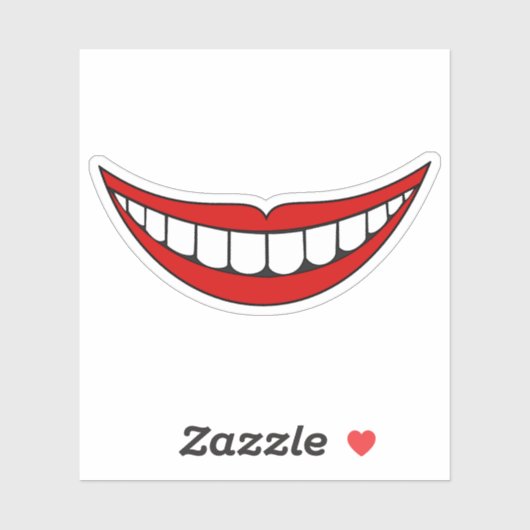Funny Smile Illustratie Sticker (Vel)
