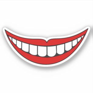 Funny Smile Illustratie Sticker