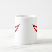 Funny Smile Red Mouth Nose Lips and Teeth Koffiemok (Center)