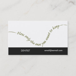 Funny Smiley Floss Dentist oral Care Visitekaartje