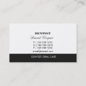 Funny Smiley Floss Dentist oral Care Visitekaartje (Achterkant)