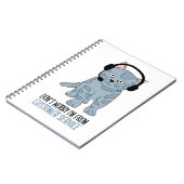 Funny Smiling Cat Customer Support EPIC Sarcastic Notitieboek (Linkerzijde)