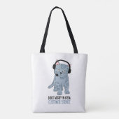 Funny Smiling Cat Customer Support EPIC Sarcastic Tote Bag (Achterkant)