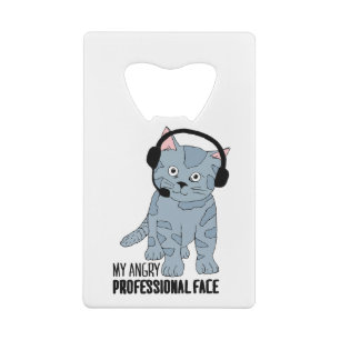 Funny Smiling Cat Professional Epic Sarcastic Creditkaart Flessenopener