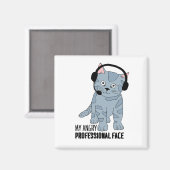 Funny Smiling Cat Professional Epic Sarcastic Magneet (Voorkant / Achterkant)