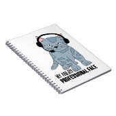 Funny Smiling Cat Professional Epic Sarcastic Notitieboek (Rechterzijde)