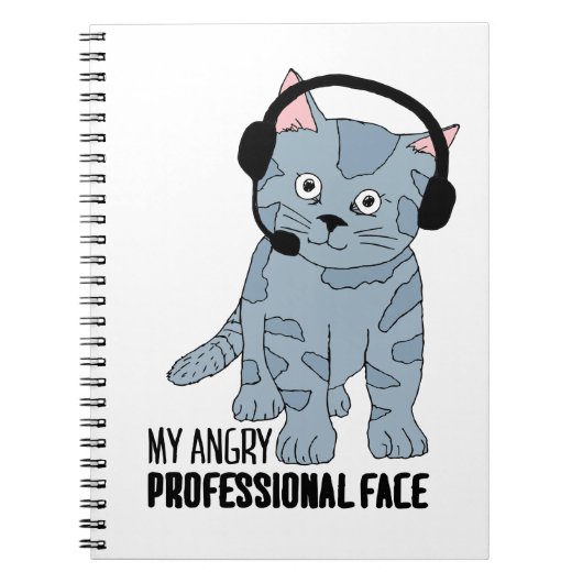 Funny Smiling Cat Professional Epic Sarcastic Notitieboek (Voorkant)