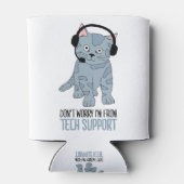 Funny Smiling Cat Tech Support Epic SarcasticQuote Blikjeskoeler (Achterkant)