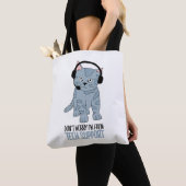 Funny Smiling Cat Tech Support Epic SarcasticQuote Tote Bag (Dichtbij)