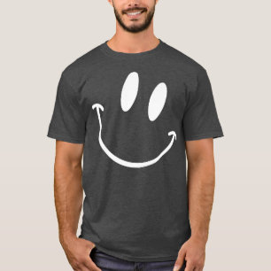Funny Smiling Emoticon Mannen Vrouwen Happy Face S T-shirt