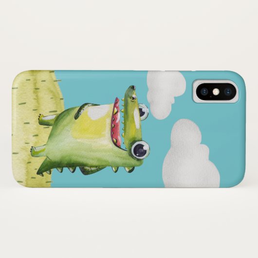 Funny Smiling Gator Case-Mate iPhone Case (Achterkant (horizontaal))
