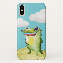 Funny Smiling Gator iPhone X Hoesje