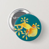 Funny Smiling Gecko + uw achtergrond en ideeën Ronde Button 5,7 Cm (Voorkant /achterkant)