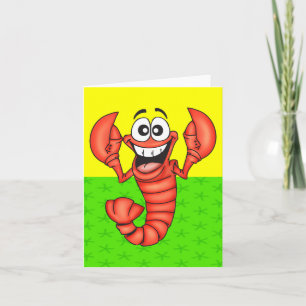 Funny Smiling Lobster Kaart