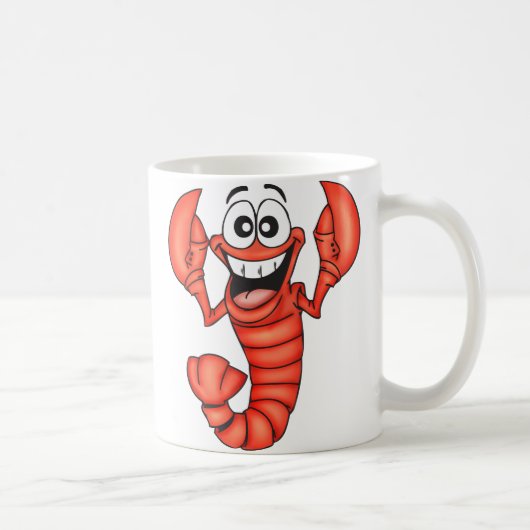 Funny Smiling Lobster Koffiemok (Rechts)