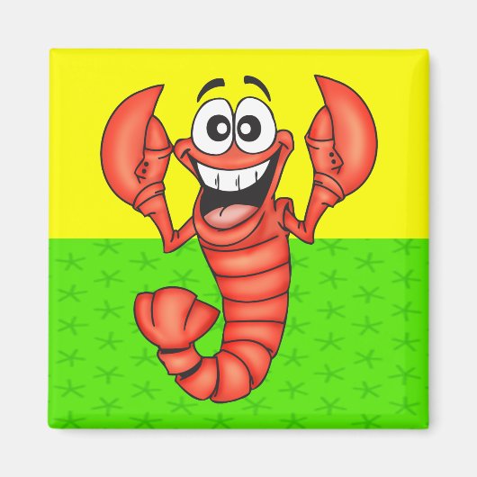Funny Smiling Lobster Magneet (Voorkant)