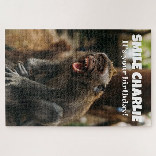 Funny Smiling Monkey Legpuzzel (Horizontaal)