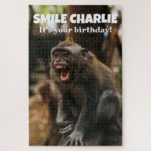 Funny Smiling Monkey Legpuzzel (Verticaal)