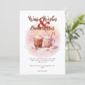 Funny Smiling Mugs of Hot Chocolate Christmas Feestdagenkaart (Staand voorkant)