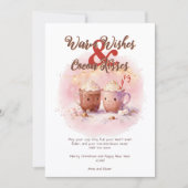 Funny Smiling Mugs of Hot Chocolate Christmas Feestdagenkaart (Voorkant)