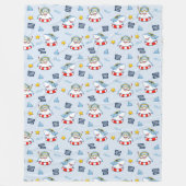 Funny Smiling Shark Life Preserver Snorkel Goggles Fleece Deken (Voorkant)