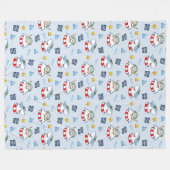 Funny Smiling Shark Life Preserver Snorkel Goggles Fleece Deken (Voorkant (Horizontaal))