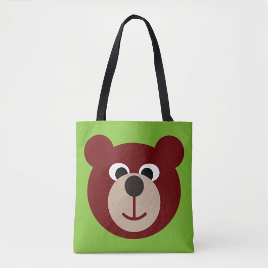 Funny Smiling Teddy Bear + uw achtergrond en ideeë Tote Bag (Voorkant)