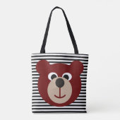 Funny Smiling Teddy Bear + uw achtergrond en ideeë Tote Bag (Achterkant)